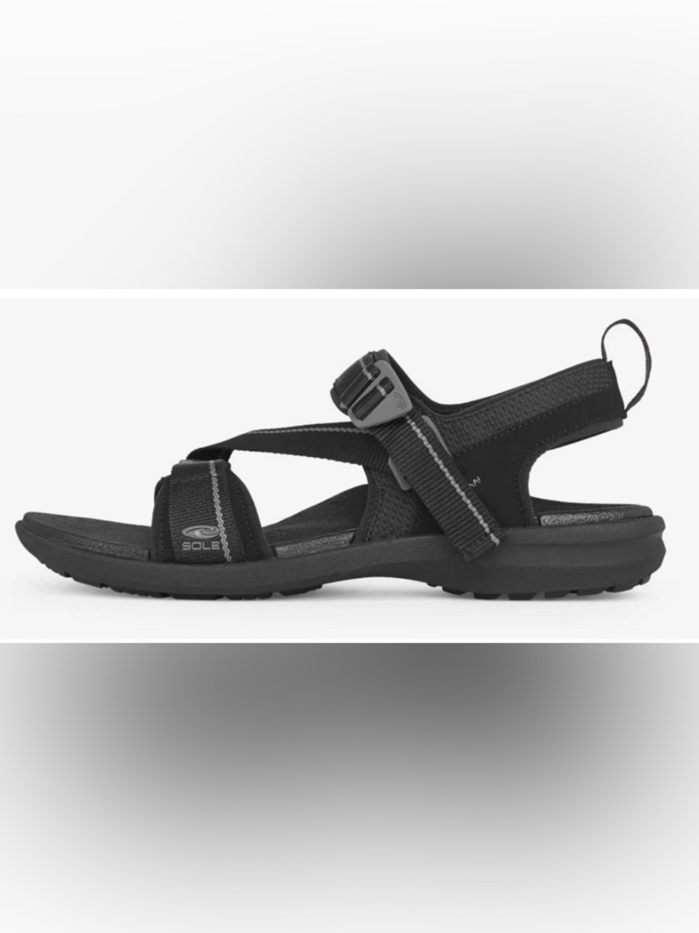 SOLE “Navigate Flips” Men’s Black Orthopedic Arch Support Sandals Size 10